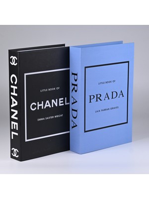 Kethuda Concept 2 Li Lıttle Book Siyah Beyaz & Lıttle Book Siyah Mavi Dekoratif Kitap Kutu