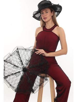 Hanife Glam Couture Hanife Glam Tül Detaylı Sandy Tulum