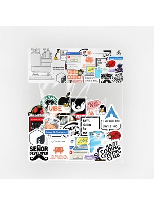 Baprile Yazılımcı Laptop Sticker Paketi 27 Parça Kaliteli Su Geçirmez Developer Etiket Seti