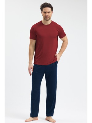 Malabadi Erkek Micro Modal Sıfır Yaka Pijama Takımı