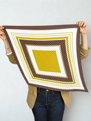 Dukart Trendlover Eşarp, Fular, Bandana, Pliseli, 70X70 cm
