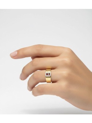 Liz B Harfi 14 Ayar Altın Yüzük