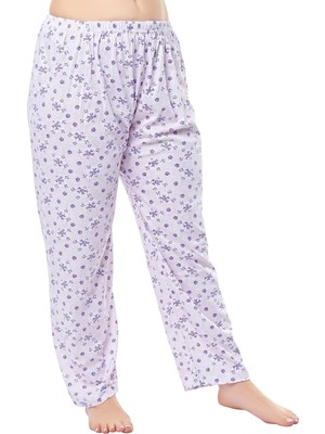 Evena Uzun Kışlık Kalın Pazen Don Paçası Lastiksiz Desenli Battal Babaanne Donu