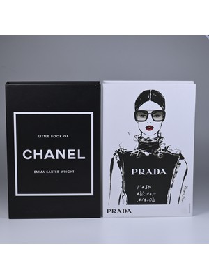 Kethuda Concept 2 Li Lıttle Book Siyah Beyaz & Gözlüklü Siyah Beyaz Dekoratif Kitap Kutu