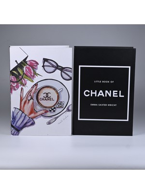 Kethuda Concept 2 Li Lıttle Book Siyah Beyaz & Cappuccıno Dekoratif Kitap Kutu