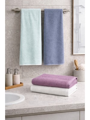 Mulberry 4’lü 50X90 El Yüz Havlusu Seti Yumuşak Dokulu Emici Banyo Havlusu