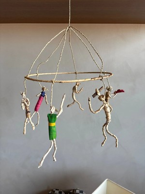 Miamantra El Yapımı Yağmur Dansçıları Bahçe/balkon/tavan Kanca Askılı Hasır Dekor