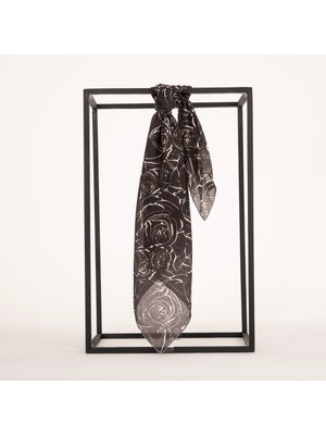 Piramit Naturel Eşarp | Gül Dokusu