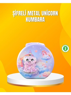 Asa Store Metal Çocuk Para Kasası Ayarlanabilir Şifreli Kilitli