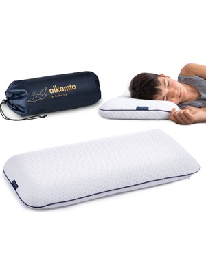 Visco Ortopedik Çocuk Yastığı 66X33 cm | 2+ Yaş Bebek ve Çocuklar Için | Taşıma Çantası Hediyeli