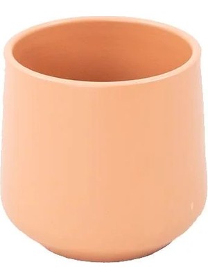 Pottery Seramik Saksı Çap: 13 cm (132x145 mm) – Modern Tasarım El Yapımı Görünümlü Seramik Saksı