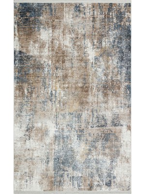 Eko Halı Verona Vr 14 Blue Vizon Xw Yumuşak Ipeksi Tuşeli Yüksek Alçak Oymalı Modern Ince Makine Halısı