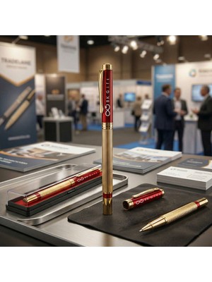 BK Gift Bk Kurumsal Promosyon 1101 Metal Kırmızı Roller Kalem(10 Adet) – Lazer Baskılı Logolu Şık Ofis Kalemi