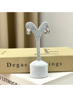 Ca Shopping Su Yolu Taşlı Altın Kaplama Çelik Küpe