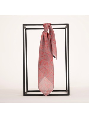 Piramit Naturel Eşarp | Gül Dokusu