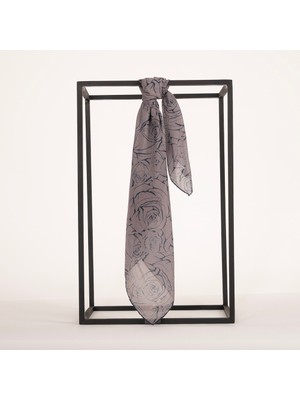 Piramit Naturel Eşarp | Gül Dokusu