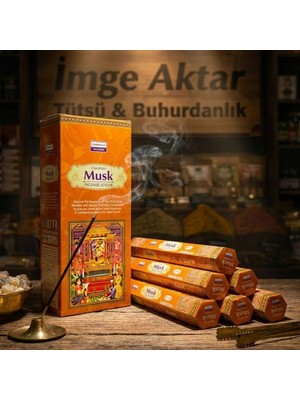 İmge Aktar Darshan Musk (Misk) Çubuk Tütsü (20'li Paket) - Mistik ve Kalıcı 