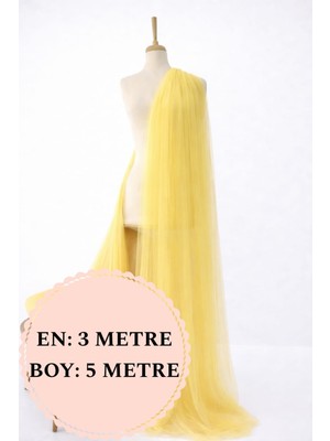 Narin Kumaş Evi Hayal Tül Sarı - Parti, Organizasyon, Düğün, Nişan, Kına, Abiye, Doğum Günü, Süsleme Tülü