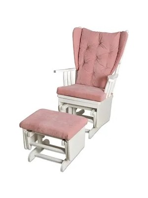 Vivense Mama Puflu Sallanan Sandalye, Pembe, Ahşap, Lake Ayak