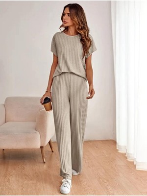 New Orginal Kadın Bol Kesim Pamuklu Günlük Şık Ikili Takım