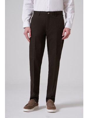 Morven  Erkek Haki Pamuk Trend Dynamic Fit Chino Pantolon