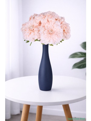 Yapay Çiçek Sitesi Yapay Iri Kafalı Gerbera Buketi 6lı Pudra