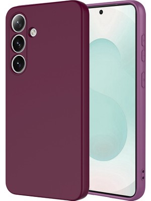 Caseart Samsung Galaxy S26 Plus ile Uyumlu Kapak Kamera Korumalı Içi Kadife Lansman Silikon Kılıf - Mürdüm