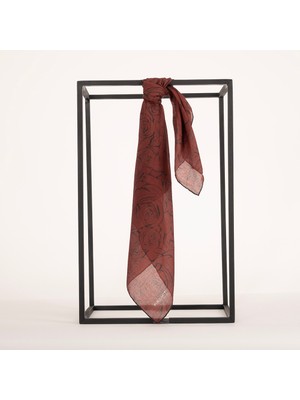 Piramit Naturel Eşarp | Gül Dokusu