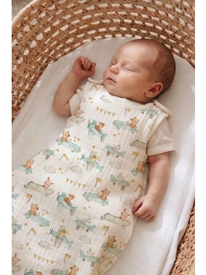 Tuğba Kuğu 4 Kat Müslin 1.2 Tog Bebek Uyku Tulumu (0-18 Ay) - Sky Adventure