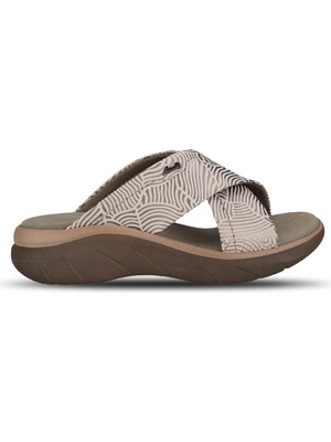 Forelli Tokyo-G Kadın Deri Terlik Bej Baskılı