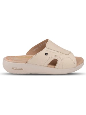 Forelli Naye-G Kadın Deri Terlik Bej