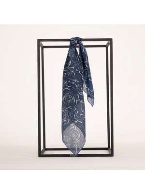 Piramit Naturel Eşarp | Gül Dokusu