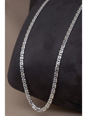 Innuendo 925 Ayar Gümüş Sık Örgü Sıralı Erkek Zincir Kolye