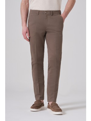 Morven  Erkek Bej Pamuk Trend Dynamic Fit Chino Pantolon