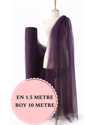 Narin Kumaş Evi Yırtılmaz Hayal Tül Premium Mürdüm - Parti, Organizasyon, Düğün, Abiye, Paketleme, Süsleme Tülü