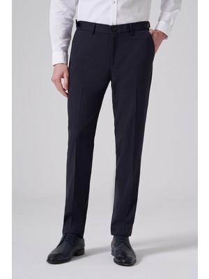 Morven  Erkek Lacivert Slim Fit Tokalı Pantolon