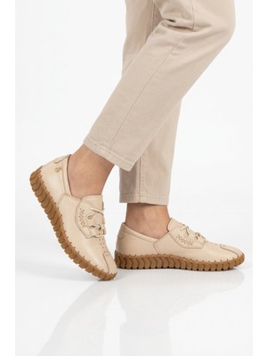 Venüs Bej Hakiki Deri Kadın Casual Ayakkabı 2010731Y Z