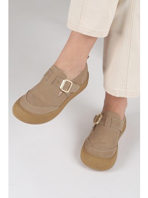 Benetton Pierre Cardin Luna Hakiki Deri Vizon Slip-On Tokalı Kadın Ayakkabı