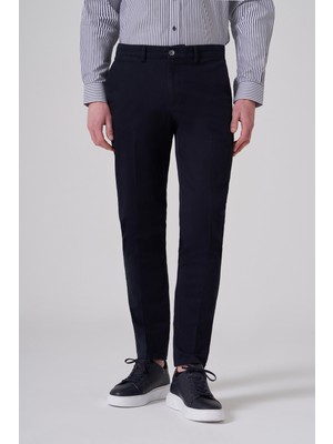 Morven  Erkek Lacivert Pamuk Trend Dynamic Fit Chino Pantolon