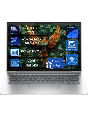 Hp Probook 4 G1I 48GB Ddr5 1tb SSD Intel® Core™ Ultra 5 225H Intel® Arc™ 130T Gpu 14" Wuxga (1920 x 1200), IPS 300 Nits Win 11 Pro Taşınabilir Bilgisayar D29QJETPCB07