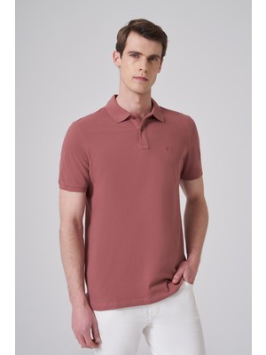 Morven  Erkek Gül Basic Polo Yaka Dynamic Fit T-Shirt