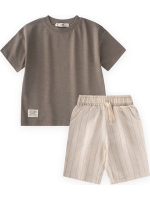 Cigit Çizgili Kapri Takım 1-7 Yaş Vizon