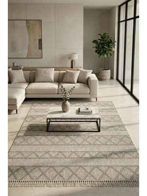 Woolen Home Doha Koleksiyonu Mikrofiber Iplik Jüt Taban Lüks Halı