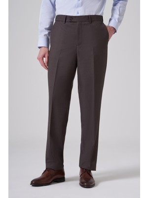 Morven  Erkek Kahve Basic Düz Dynamic Fit Pantolon