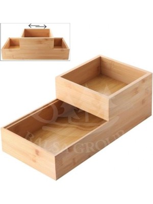 Balsa Bambu Organizer  2'li 33X16X12 - 15X15X6 cm