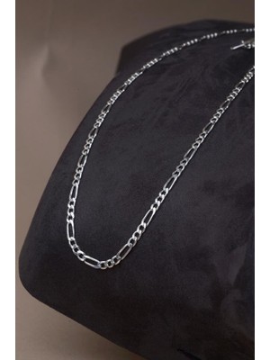 Innuendo 925 Ayar Gümüş Figaro Zincir Erkek Kolye