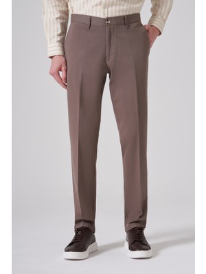 Morven  Erkek Kahve Pamuk Trend Dynamic Fit Chino Pantolon