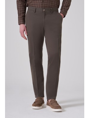 Morven  Erkek Haki Pamuk Trend Dynamic Fit Chino Pantolon