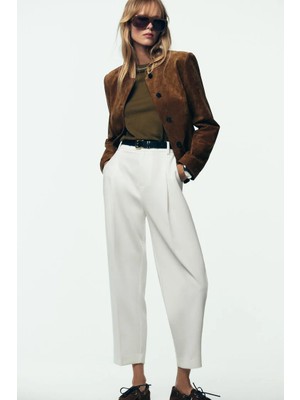 Açelya Okcu Premium Vento Orta Bel Kısa Paça Lycra Pantolon