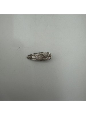 Mare Accessories Taş Detaylı Parlak Silver Mandal Saç Tokası